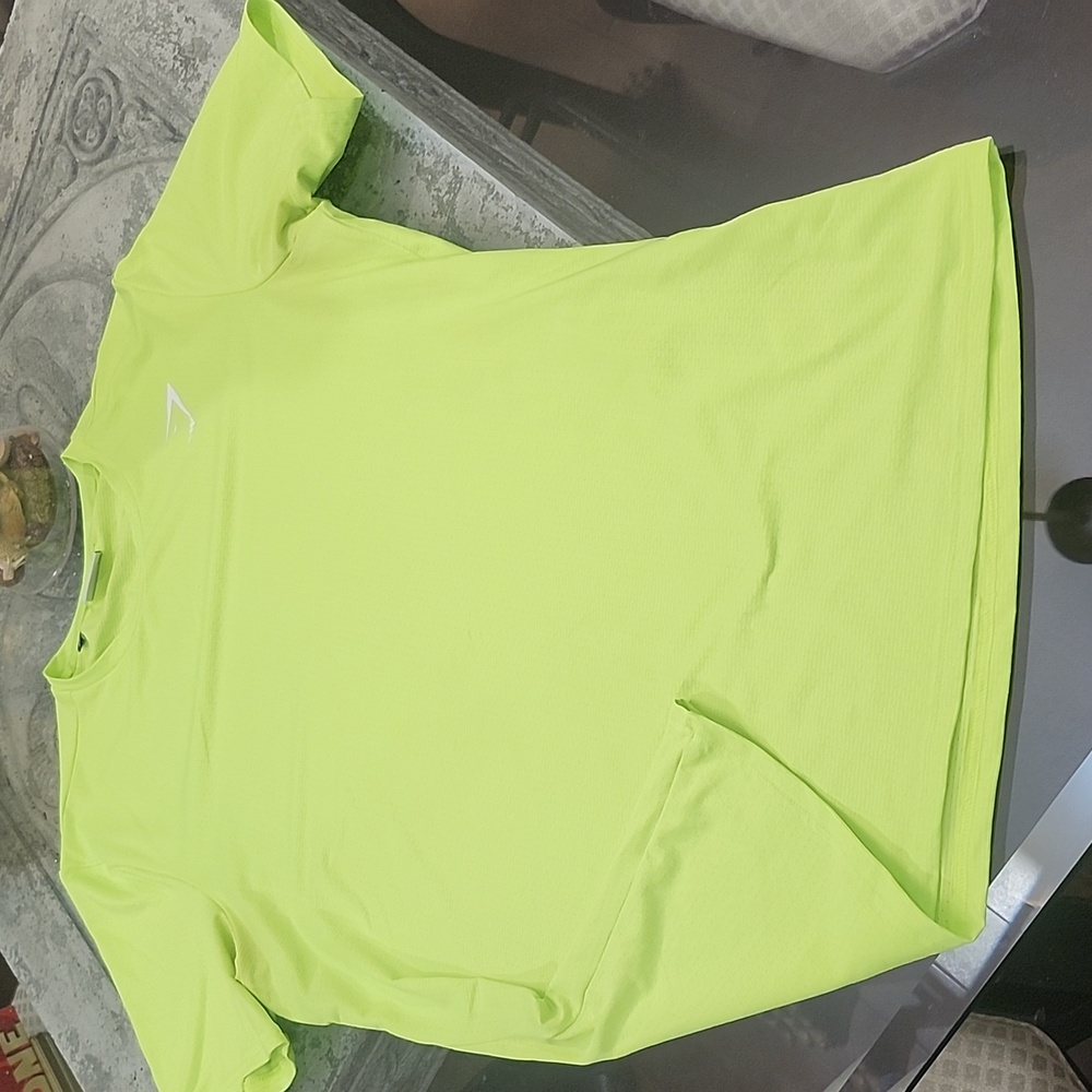 Gymshark Men's Neon Yellow Arrival Gym T-Shirt Medium Like New